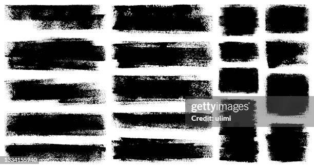 ilustrações de stock, clip art, desenhos animados e ícones de grunge design elements - moldura preta