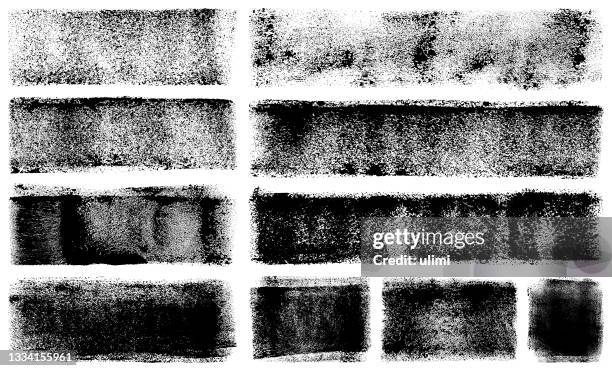 ilustrações de stock, clip art, desenhos animados e ícones de grunge design elements - moldura preta