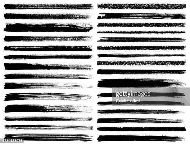 paint brush strokes - brushing stock illustrations