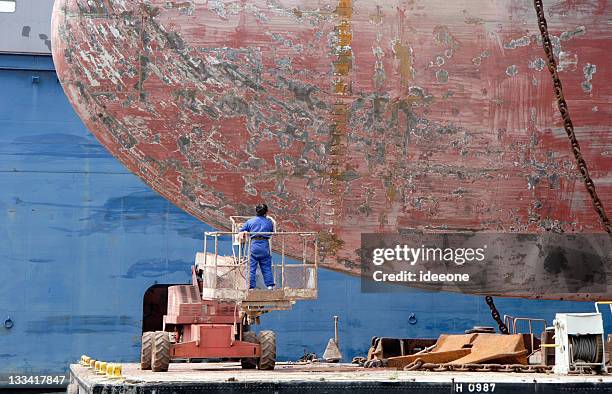 große arbeitsplatz - schiffsbug stock-fotos und bilder