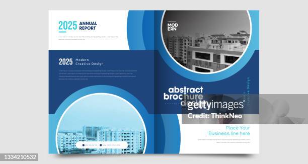 business brochure cover page design. - pamphlet layout stock illustrations