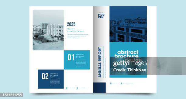 brochure cover design flyer pamphlet layout space for photo background, vector template in a4 size - pamphlet design stock illustrations