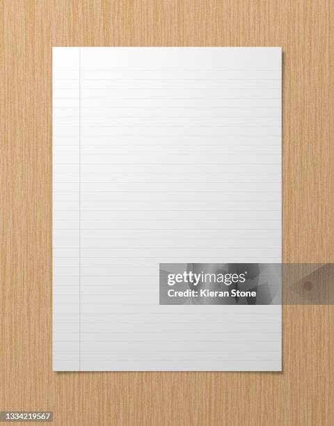 blank lined paper template - lined paper fotografías e imágenes de stock
