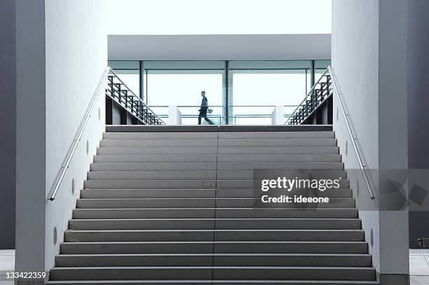 corporate staircase - dubbel stockfoto's en -beelden