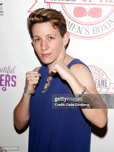 Boxer Layla McCarter attends the 2020-2021 International Women's Boxing Hall of Fame induction ceremony at The Orleans Hotel & Casino on August 14,...