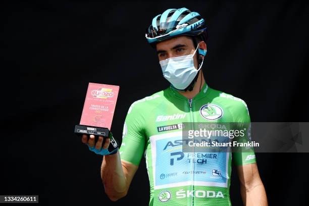 Óscar Rodriguez Garaikoetxea of Spain and Team Astana – Premier Tech Green Points Jersey during the team presentation prior to the 76th Tour of Spain...