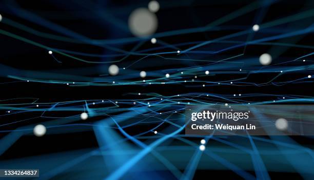 computer neural network concept image - conexión fotografías e imágenes de stock