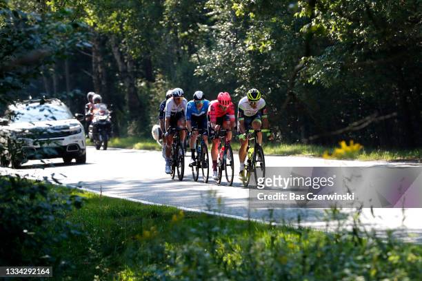 General view of the Breakaway with Julius Van Den Berg of The Netherlands and Team EF Education - Nippo, Matteo Jorgenson of The United States and...