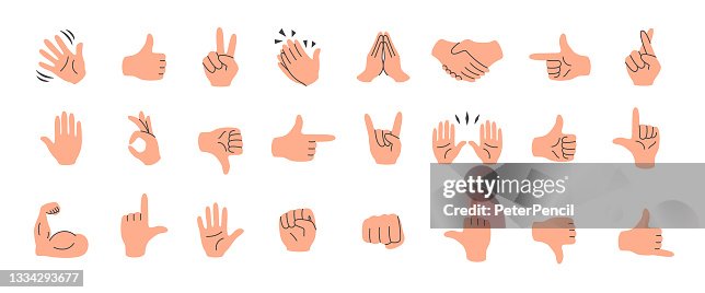 Hand Emoji Icon Set. Hands Gestures. Hand Emoticons. Vector Illustration. Hello, Thumb Up, Waving, Applause, Handshake, etc Hand Emoji Icon Set. Hands Gestures. Hand Emoticons. Vector Illustration. Hello, Thumb Up, Waving, Applause, Handshake, etc