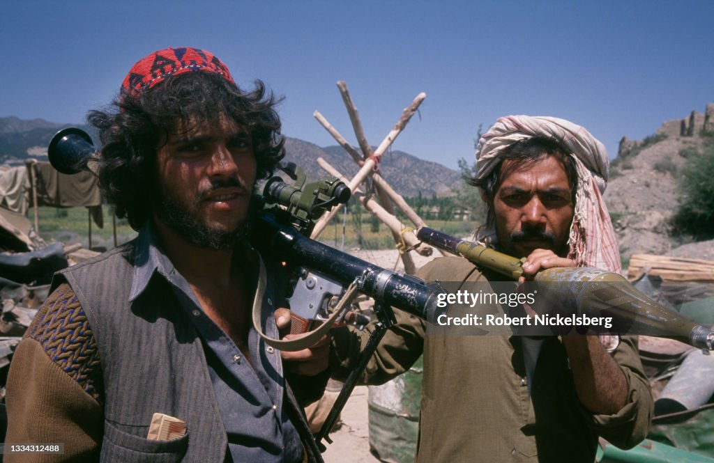 Mujahideen With A Missile Launcher Near Afghan-Pakistan Border