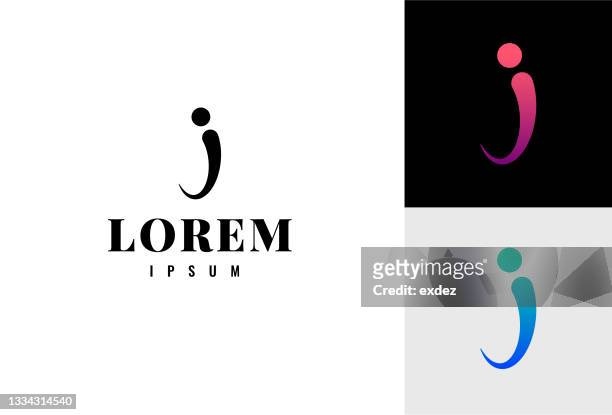j letter based logo - j stock illustrations