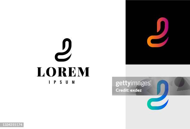 stockillustraties, clipart, cartoons en iconen met j letter based logo - letter j