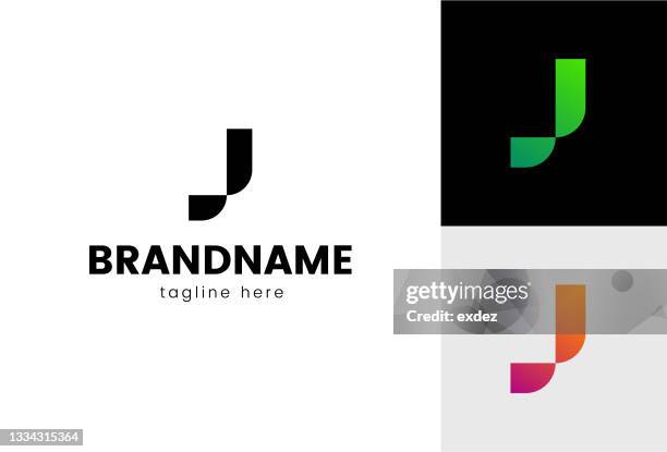 j letter based logo - j stock illustrations