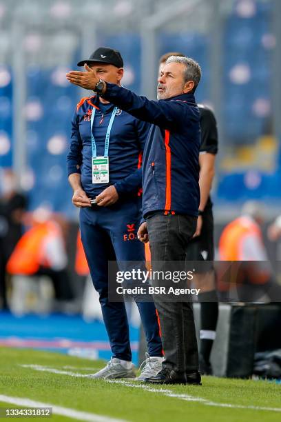 Head-coach Aykut Kocaman of Instanbul Basaksehir during the Super Lig match between Instanbul Basaksehir and Alanyaspor at Basaksehir Fatih Terim...