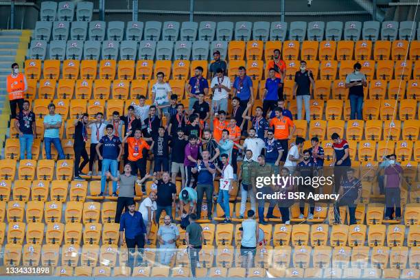 Fans of Instanbul Basaksehir during the Super Lig match between Instanbul Basaksehir and Alanyaspor at Basaksehir Fatih Terim Stadyumu on August 15,...