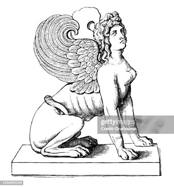 ilustraciones, imágenes clip art, dibujos animados e iconos de stock de esfinge en el antiguo egipto - the sphinx