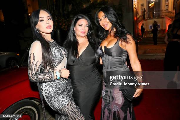 Karina Seabrook, Karen Gravano, and Carla Facciolo attend Celebrity Summer Showdown at Oheka Castle on August 15, 2021 in Huntington, New York.