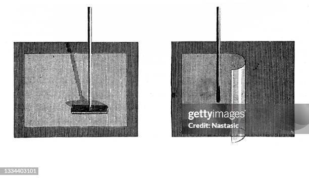 glass making - glass blowing stock illustrations