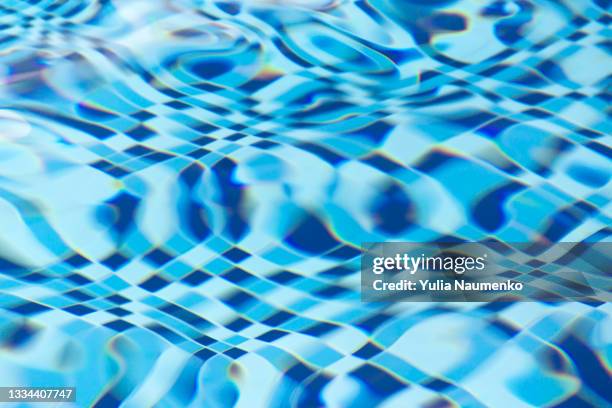 abstract blue water background, selective focus - swimming pool texture stockfoto's en -beelden