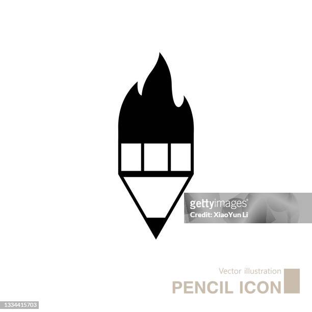 pencil creative design. - flame logo 幅插畫檔、美工圖案、卡通及圖標