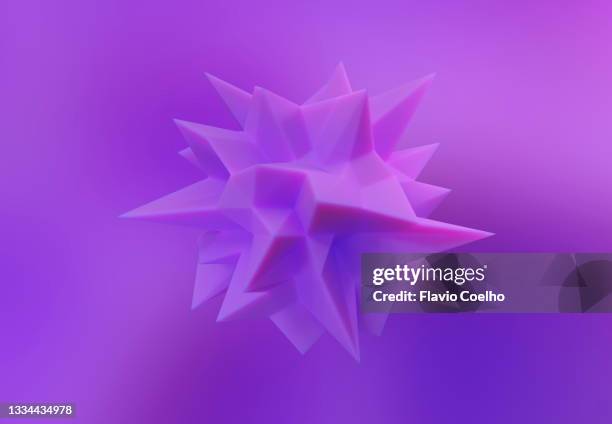 spiked pink and purple polygon background - spiked foto e immagini stock