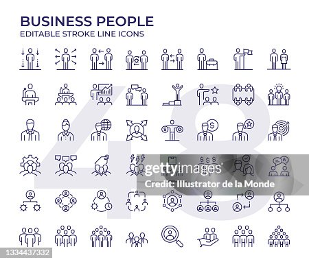 Business People Line Icons Business People Line Icons