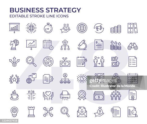 ilustraciones, imágenes clip art, dibujos animados e iconos de stock de iconos de línea de estrategia de negocio - mensaje