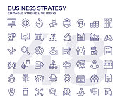 Business Strategy Line Icons
