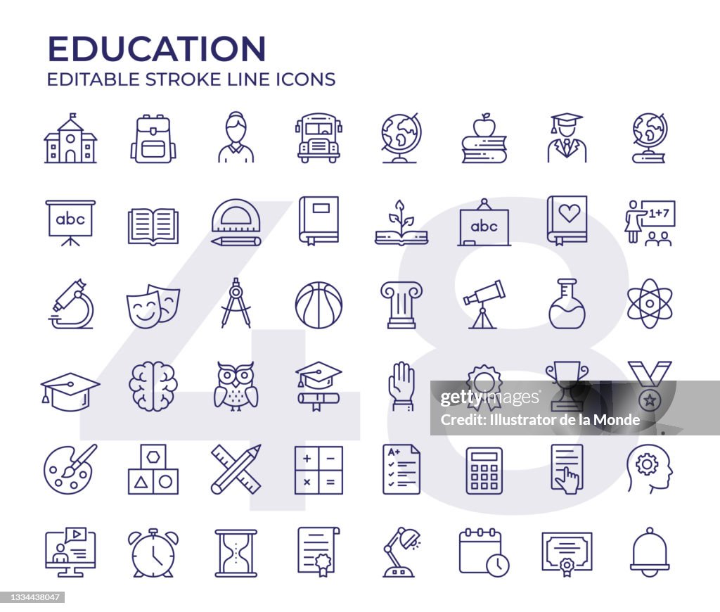 Education Line Icons