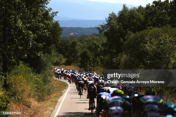 General view of the peloton during the 76th Tour of Spain 2021, Stage 3 a 202,8km stage from Santo Domingo de Silos to Espinosa de los Monteros -...