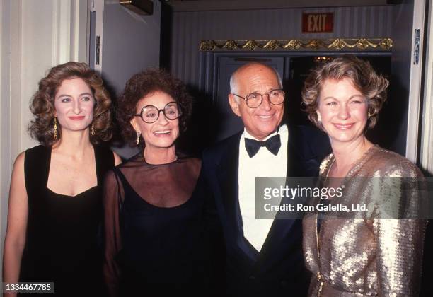 View of, from left, Kate Lear, her parents, Frances Lear and television writer and producer Norman Lear, and sister Maggie Lear attend the 10th...