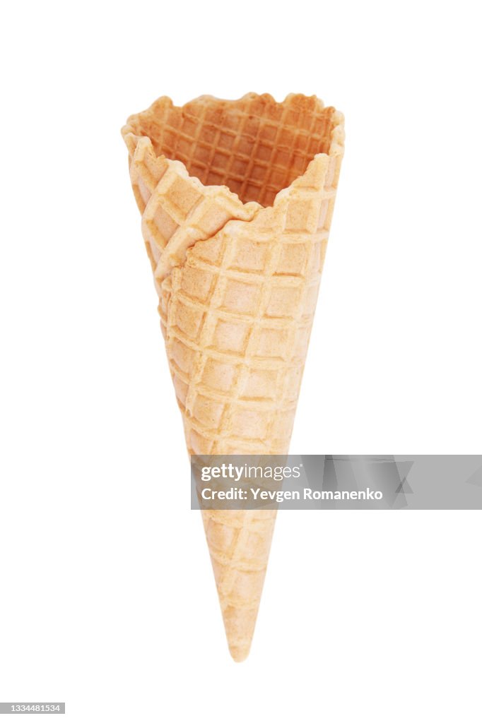 Ice cream cone isolated on white background