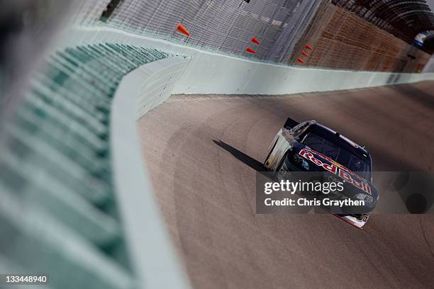 Kasey Kahne, drives the Red Bull Toyota, during practice for the NASCAR Sprint Cup Series Ford 400 at Homestead-Miami Speedway on November 19, 2011...