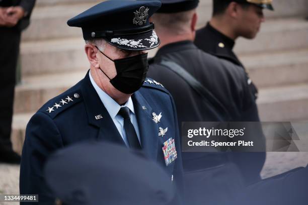 Vice Chairman of the Joint Chiefs of Staff, General John Hyten, attends the Brooklyn funeral for slain Pentagon police officer George Gonzalez who...