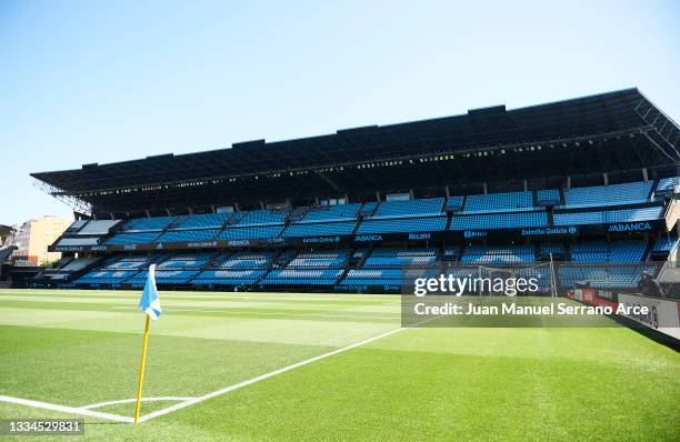 General view inside the stadium prior to the LaLiga Santander match between RC Celta de Vigo and Club Atletico de Madrid at Abanca-Balaídos on August...