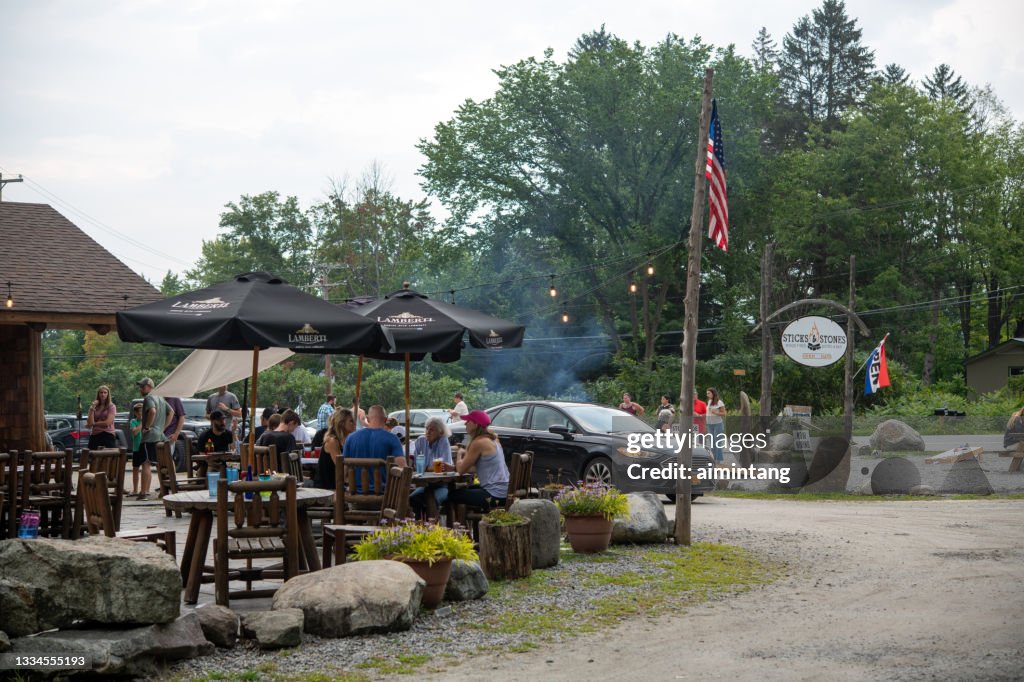 People dining outdoor