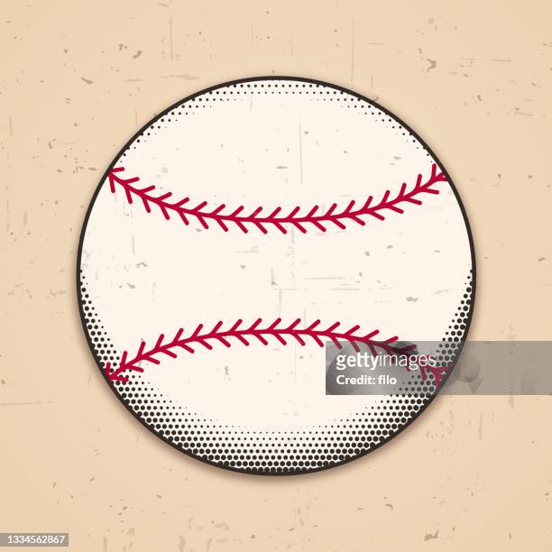 ilustrações, clipart, desenhos animados e ícones de design de símbolo grunge de beisebol - baseball ball