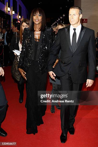 Naomi Campbell and Vladislav Doronin attend the 20th Unesco charity gala at Maritim Hotel on November 19, 2011 in Duesseldorf, Germany.
