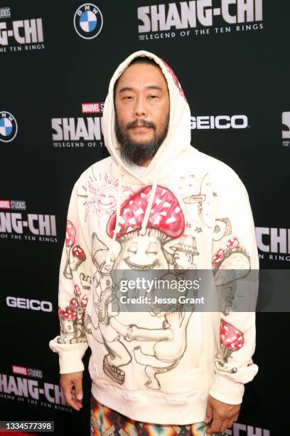 David Choe attends the "Shang-Chi and the Legend of the Ten Rings" World Premiere at El Capitan Theatre on August 16, 2021 in Los Angeles, California.