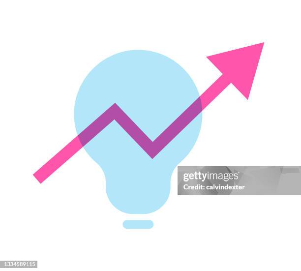 light bulb price up - energy reduction stock illustrations