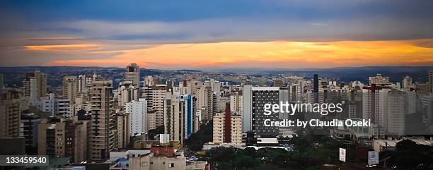 evening view of goiania city - goiania fotografías e imágenes de stock