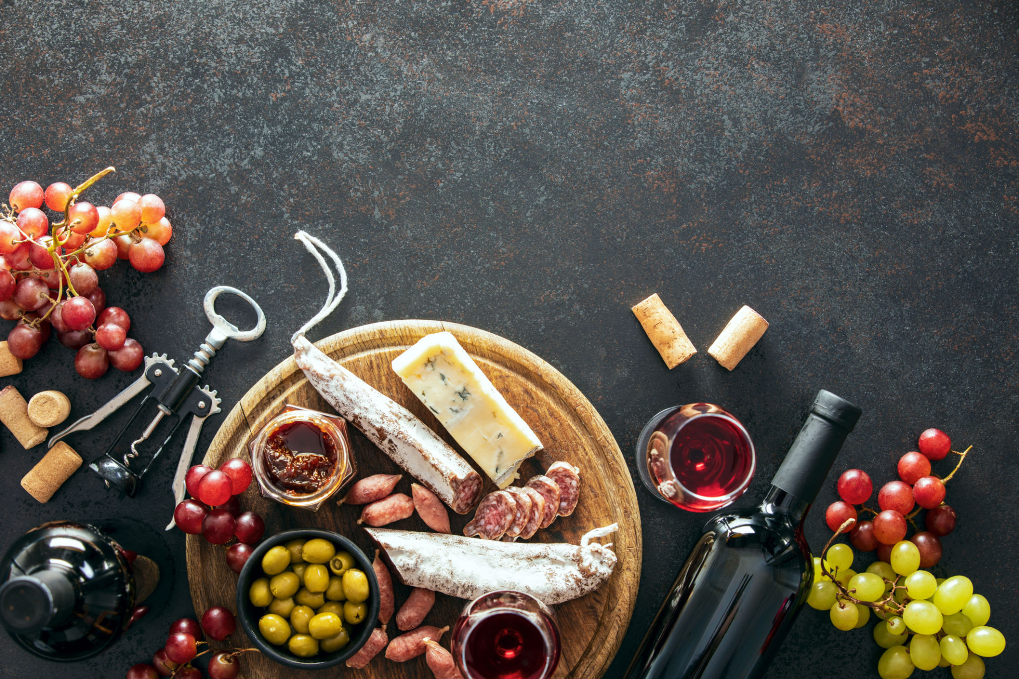 salami wine