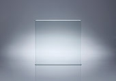 Blank glass plate with copy space
