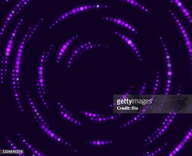 stockillustraties, clipart, cartoons en iconen met purple glow circle dots galaxy background - wait until spring