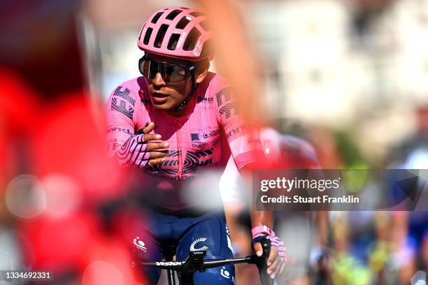 Jonathan Klever Caicedo Cepeda of Ecuador and Team EF Education - Nippo crosses the finishing line during the 76th Tour of Spain 2021, Stage 4 a...