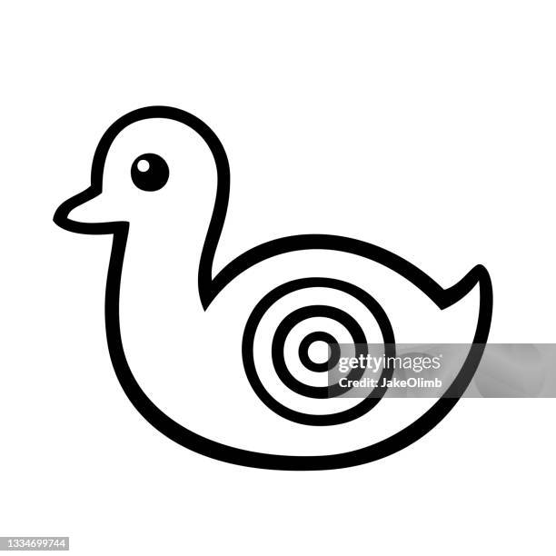 target duck doodle 5 - duck shooting game stock illustrations