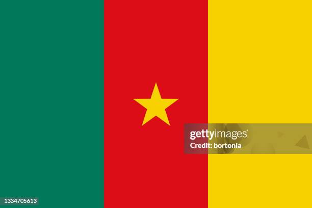 ilustrações de stock, clip art, desenhos animados e ícones de cameroon african country flag - bandeira dos camarões