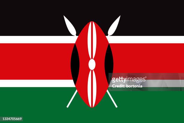 kenya african country flag - kenya stock illustrations