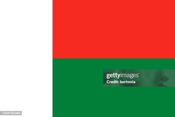 madagaskar afrikanische landesflagge - madagascar stock-grafiken, -clipart, -cartoons und -symbole