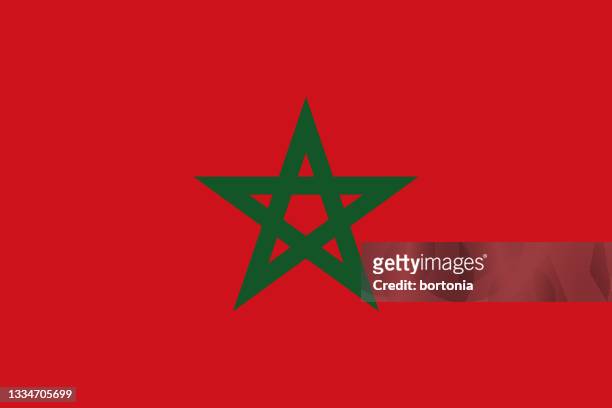 marokko afrikanische landesflagge - marrakech stock-grafiken, -clipart, -cartoons und -symbole